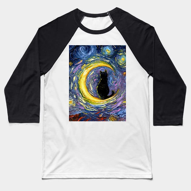 Luna Baseball T-Shirt by sagittariusgallery